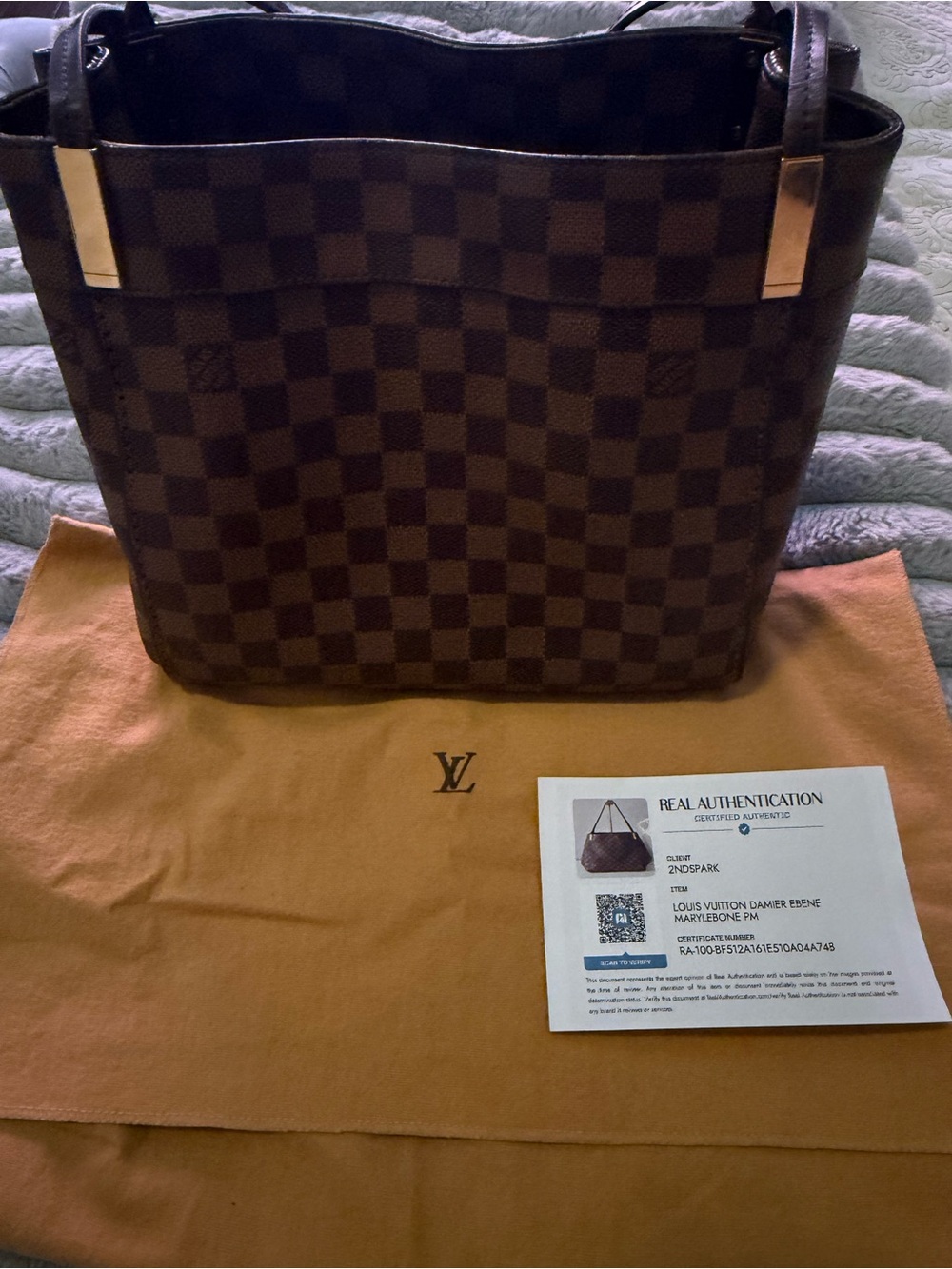 Louis Vuitton Marylebone Damier PM Shoulder Tote - Dark Brown Checkered